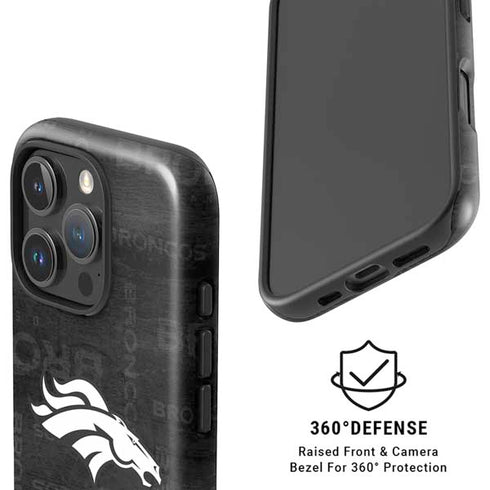 NFL Denver Broncos Black & White iPhone 16 Pro Magsafe Impact Case